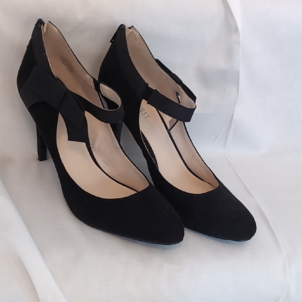 Nine West Black Classic Heels with Mary Jane Strap